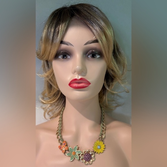 Lia Sophia Garden Party Statement Necklace - Butterfly & Flowers - Picture 3 of 11